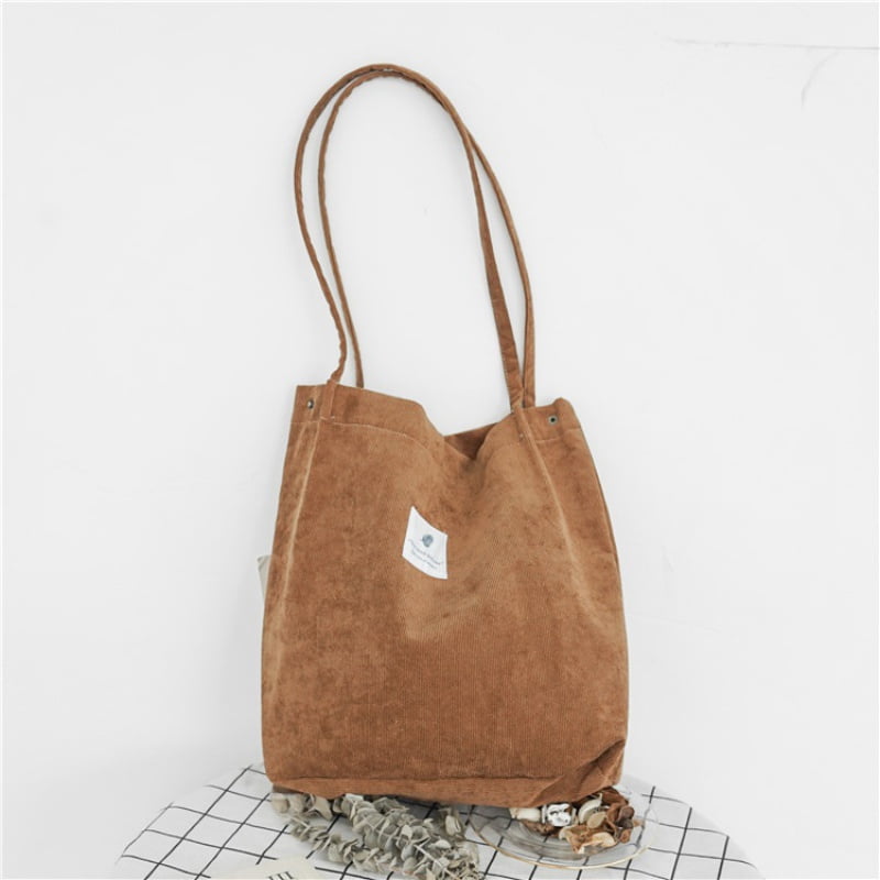 Download Women Corduroy Totes Bag Casual Pure Color Simple Chic ...