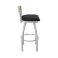 thumbnail image 4 of 881 Revelle 36" Swivel Extra Tall Bar Stool with Anodized Nickel Finish, Medium Back and Black Vinyl Seat, 4 of 5