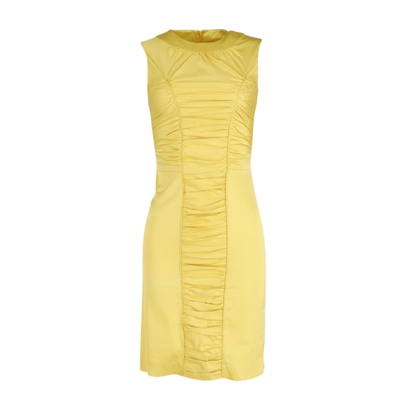 Pre-Owned Emilio Pucci Ruched Dress in Yellow Viscose and Silk Blend