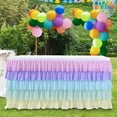 thumbnail image 4 of Desk Skirt Ruffle Table Skirt Party Decoration with Pleated Tablecloth Design for Festive Table Styling, 4 of 9