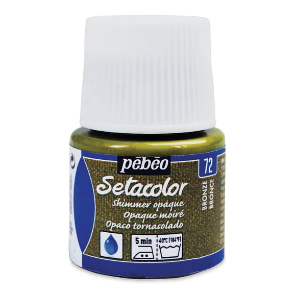 Pebeo Setacolor Fabric Paint - Bronze, Shimmer Opaque, 45 ml bottle