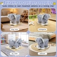 thumbnail image 6 of Wharick Rocking Horse, Elephant Plush Wooden Rocker, 23.23x13.39x19.29 Inches, with Music and Safe Design, 6 of 8