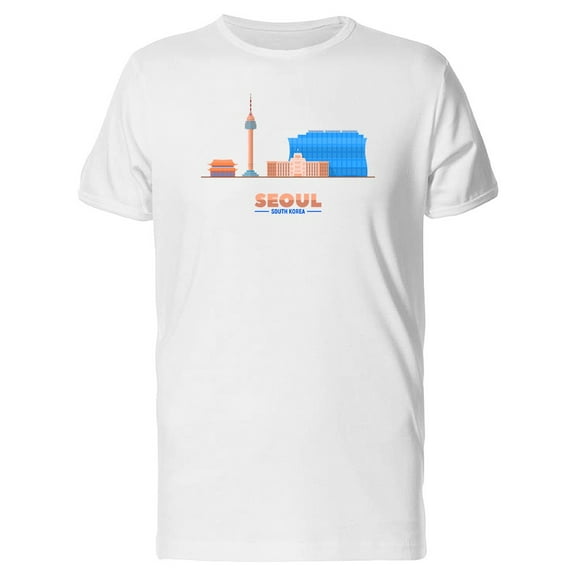 Seoul South Korea Landmarks T-Shirt Men -Image by Shutterstock, Male Large