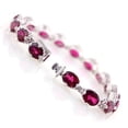 thumbnail image 2 of Platinum Over Sterling Silver Ruby Red Topaz Tennis Bracelet, 2 of 5