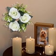 thumbnail image 4 of Ayuda de cocina Flores de simulación Candelabro Coronas Sala de estar Decoraciones de mesa Adornos Rosas Velas Tazas Atmósfera Decoración Accesorios, 4 of 5