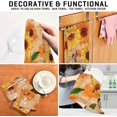 thumbnail image 4 of SKYSONIC Retro Golden Sunflowers Kitchen Dish Towels 4 Pack Absorbent Hand Towels, Lint-Free 18"x28" Vintage Summer Music Fast Drying Hanging Dishcloths for Cooking Baking Home Clean Decor, 4 of 7