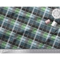 thumbnail image 2 of Soimoi Green Poly Georgette Fabric Check Check Decor Fabric Printed Yard 52 Inch Wide, 2 of 3