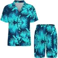 thumbnail image 2 of PRIYAL Mens Pajama Set Short Sleeve 2 PCS Sleepwear Soft Summer Button Down Loungewear Set Pj Set Casual Outfits, 2 of 9
