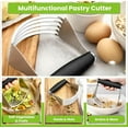 thumbnail image 4 of XL Stainless Steel Pastry Cutter Tool for Baking - Heavy Duty Dough Blender - Butter & Dough Cutter Tool with Sharp Blades - Pastry Blender for Easy Mixing - Dishwasher Safe - Black, 4 of 5