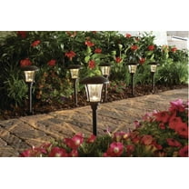 Hampton Bay Solar Outdoor Integrated LED Landscape Path Light 10 Lumens Bronze (8-Pack)