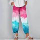 thumbnail image 2 of Pantalones de Mujer Traje Verano Cómodo de Moda Impreso Pantalones Recortados, Pantalones Elásticos Casuales, 2 of 5