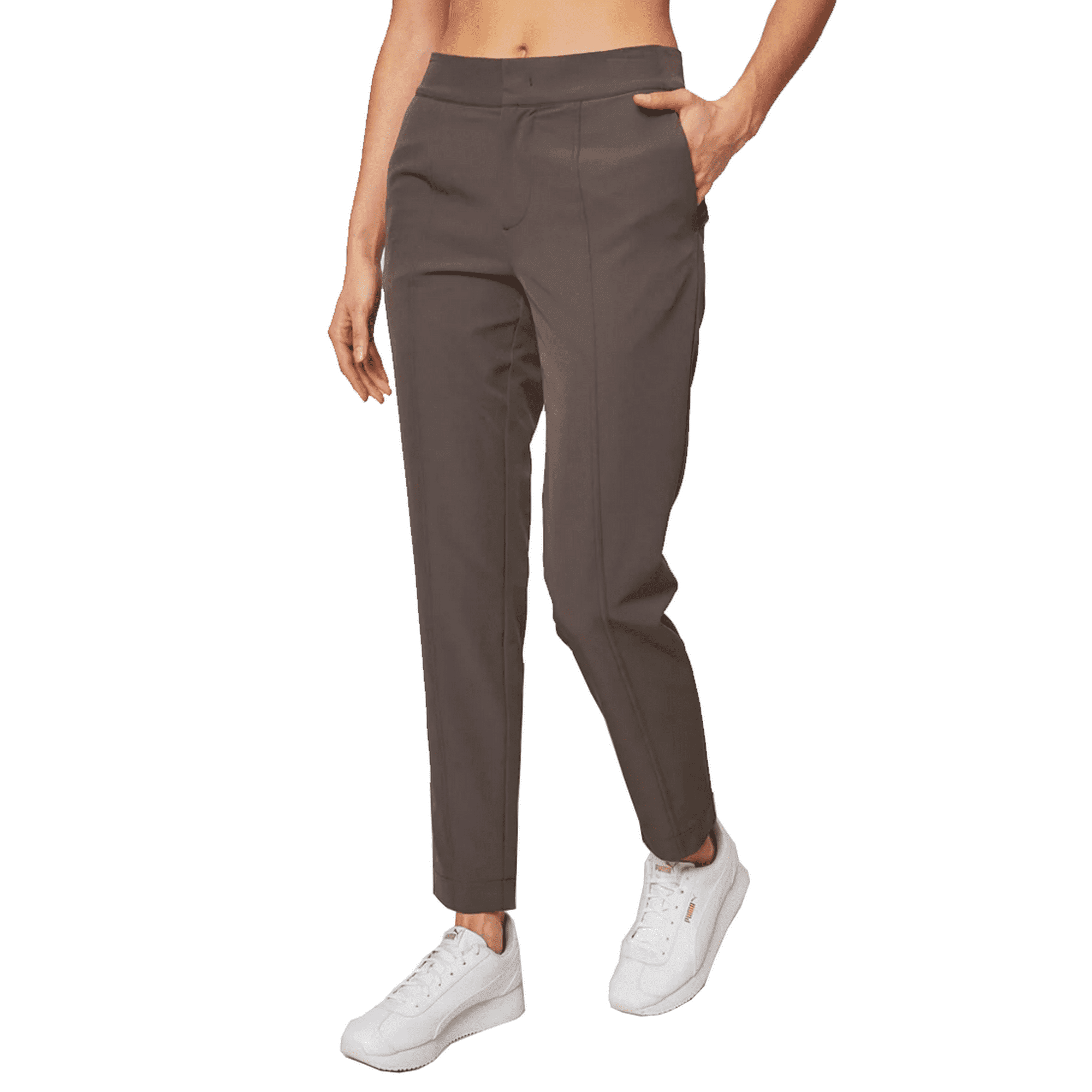 MONDETTA Ladies' Lined Tailored Travel Pants High-Rise Comfort Stretch w' Pockets