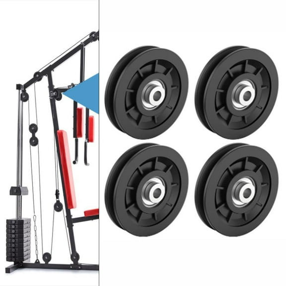 4 Pcs Bearing Pulley 60 70 88 90 95Mm Nylon Silent Pulley For Strength Gym Equipment Longmen Frame Accessories 60Mm