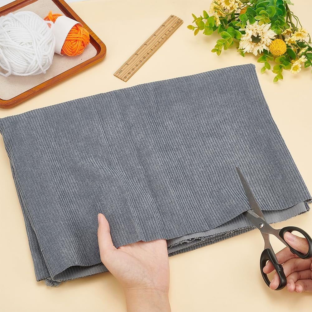 Dark Gray Corduroy Fabric 39x61 Inch DIY Sewing Crafts Materials Corduroy Upholstery Fabric for Sewing Coat Shirt Dress Pants Costume Sofa DIY