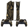 thumbnail image 2 of Black Gold Geometric Patterns Console Skin Bundle for PS5 Pro Slim Disc & Digital / PS4 – Full Wrap + Dual Controller Flair, 2 of 5