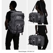 WITZMAN Large Nylon Travel Backpack for Men Carry on Duffle Bags Fit for 17 inch Laptop Luggage Backpack Airline Approved(B685 Silvery Grey)