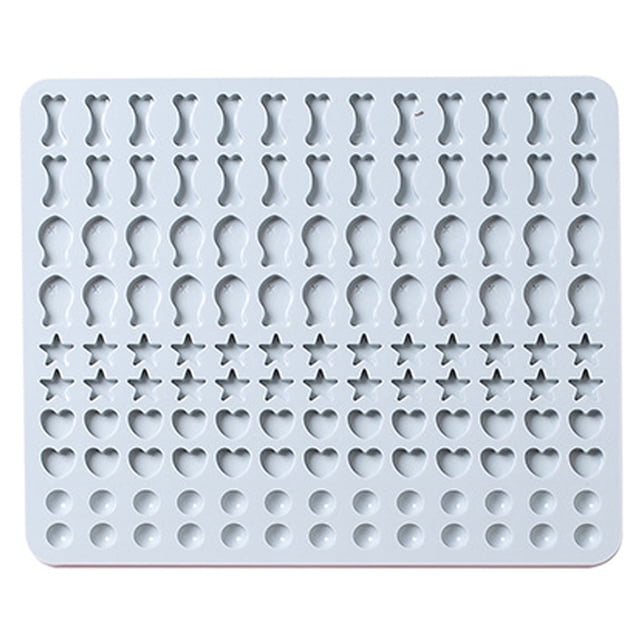 Molde para hornear de silicona con 130 rejillas, mini golosinas para mascotas, molde para hornear comida para perros, molde para galletas y pasteles