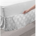 thumbnail image 2 of Botanical Bed Skirt, Simplistic Modern White Succulent Silhouette Pattern on Soft Grey Background, Elastic Bedskirt Dust Ruffle Wrap Around for Bedding Decor, 4 Sizes, Pearl and White, by Ambesonne, 2 of 2