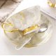 thumbnail image 2 of Juego de té Juego de taza de café de porcelana china dorada y verde Juego de taza de té roja inglesa Taza de café de cerámica europea Platillo Tazas de té de la tarde, juego de té, 2 of 4