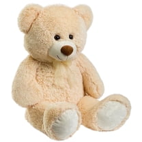 HollyHOME Giant Teddy Bear Big Plush Stuffed Animal Soft Cuddly Toy Gift for Girlfriend Kids Valentine's Day 36 Inch Beige