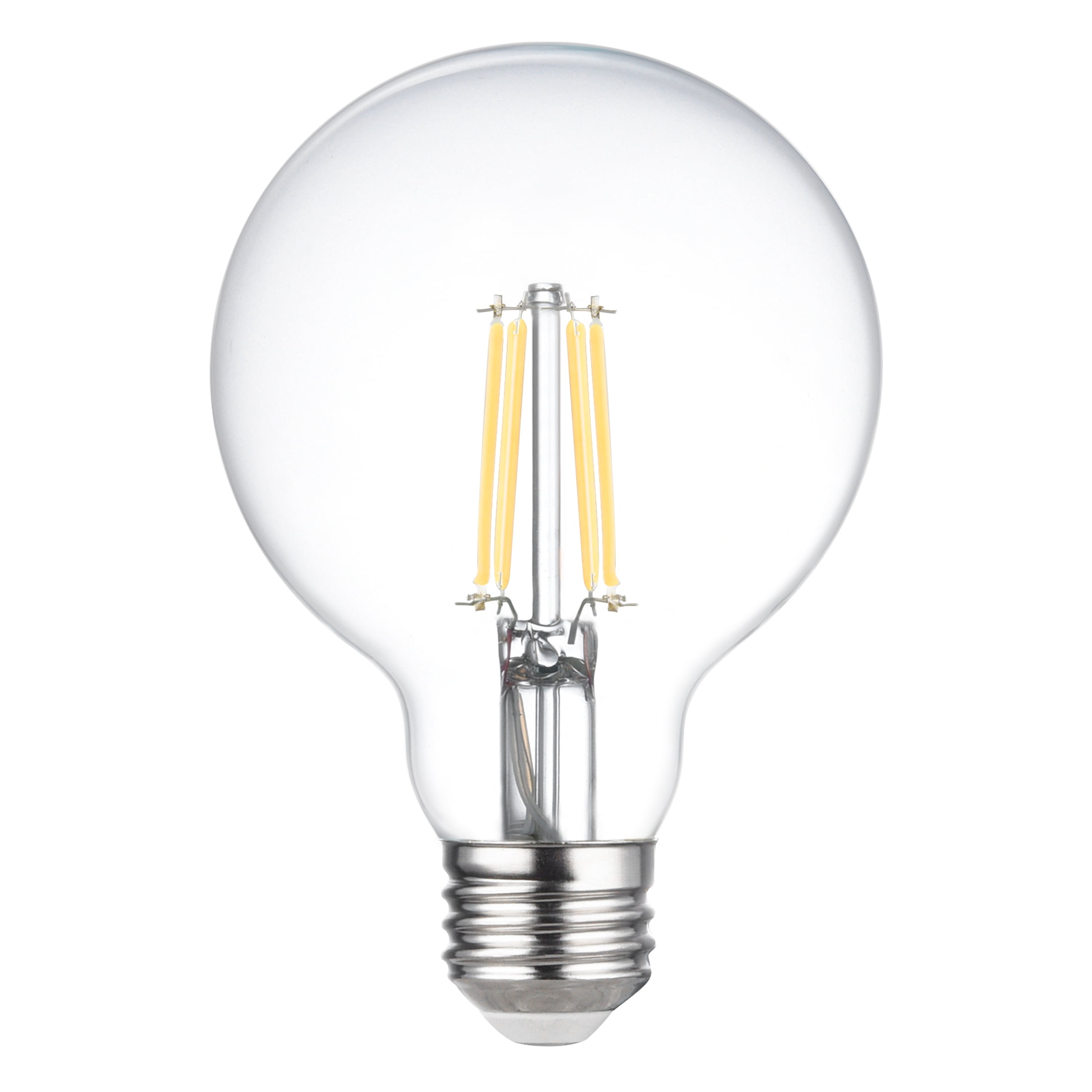 BHG LED Bulb, 4.5-Watt (40W Equivalent) G25 Vintage Style, E26 Base, Dimmable, Soft White, 2-Pack