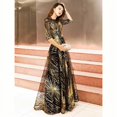 thumbnail image 1 of Llegada Elegante Vestido de Noche Elegante Banquete Lentejuelas Doradas Reunión Anual Vestido de Actuación, 1 of 2