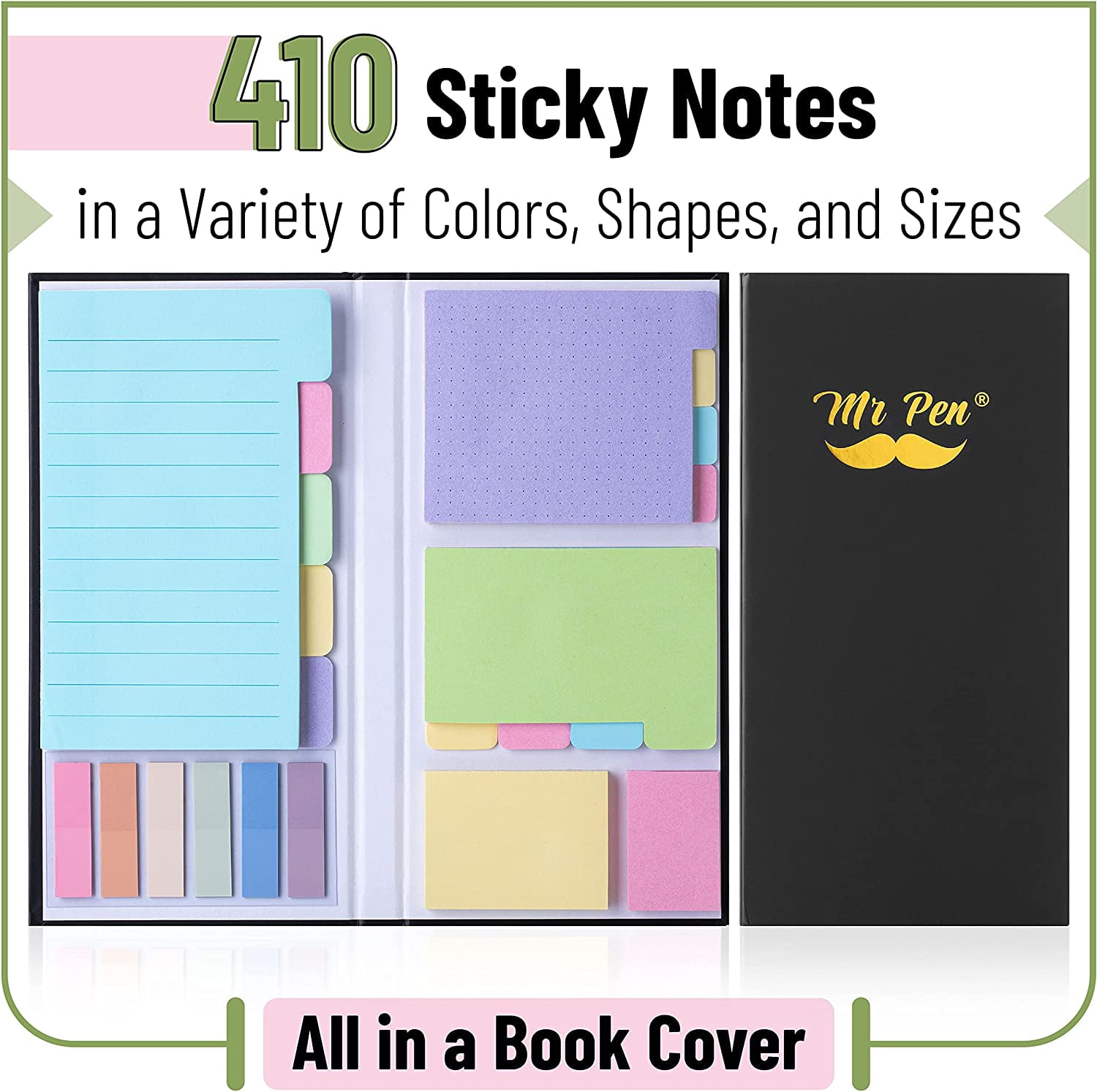  Mr. Pen- Sticky Noted Gift Box, 305 pcs, Pastel
