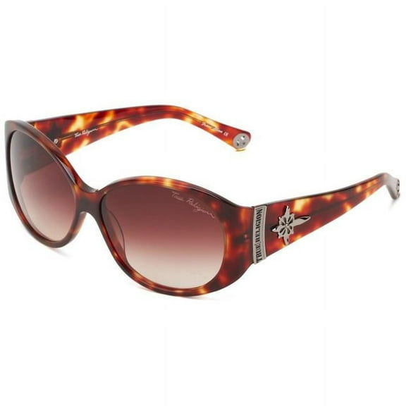 Living Health Products AZ-154-TRSMADISONAMBTOR 59 mm True Religion Sunglasses Madison Oversized Sunglasses, Amber Tortoise
