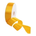 thumbnail image 2 of Cinta de tela de color liso, ancha y elegante, de satén, 100 yardas, para ramos florales. Amarillo, 2 of 9