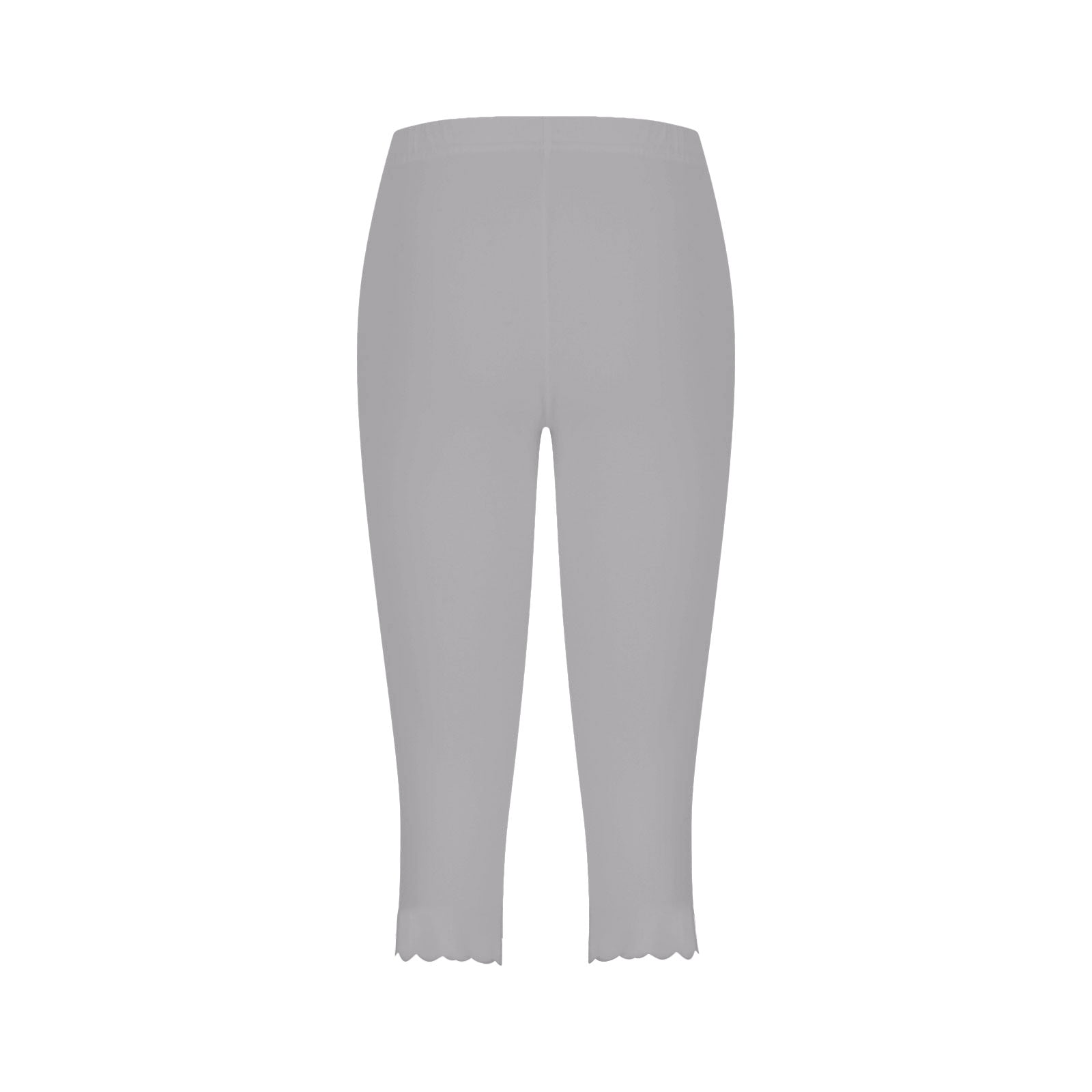QATAINLAV Capri for Women Tummy Control, Womens Workout Leggings 2024 Elastic High Waisted Cropped Pants Casual Solid Color Yoga Capris Leggings Licras Para Mujer Gray XL