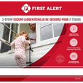 thumbnail image 4 of First Alert Two-Story Fire Escape Ladder, 14 Feet, Steel, Anti-Slip, Black, 4 of 4