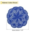 thumbnail image 2 of Uxcell Crochet Doilies Handmade Crochet Cotton Coaster Round Lace Placemats with Floral Patterns Bright Blue 8pcs, 2 of 5
