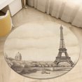 thumbnail image 5 of Eiffel Tower Round Rugs -Washable Non-Slip Small Round Area Rug Throw Soft Circle Rugs for Bedroom, Modern Print Indoor Carpet for Entryway Sofa Living Room, 5 of 7