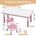 thumbnail image 2 of 2025 New Kids Table and 6 Chairs Set with Storage Box, Height Adjustable Toddler Table and Chair Set for Ages 2-10, Graffiti Desktop, Non-Slip Legs, Children Activity Table for Daycare Classroom Home, 2 of 7