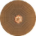 thumbnail image 1 of Ahgly Company Machine Washable Indoor Round Transitional Red Brown Area Rugs, 5' Round, 1 of 7