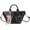 black, variant on Hfppkn Purple PU Leather Tote Shoulder Bag, Solid Color Handbag for Women Daily Shopping Use, Purple 27.5x15x13cm