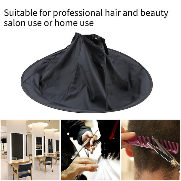 Adult Barber Hair Cutting Umbrella Cape Hairdressing Salon Gown Haircut Hairdresser Cloak Black
