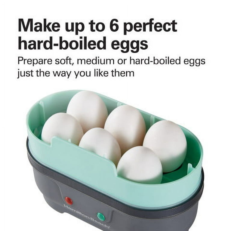 Hamilton Beach Electric Egg Bites Cooker, Hard Boiler & Poacher with Removable Nonstick Tray Makes 2 in Under 10 Minutes, Teal (25511)