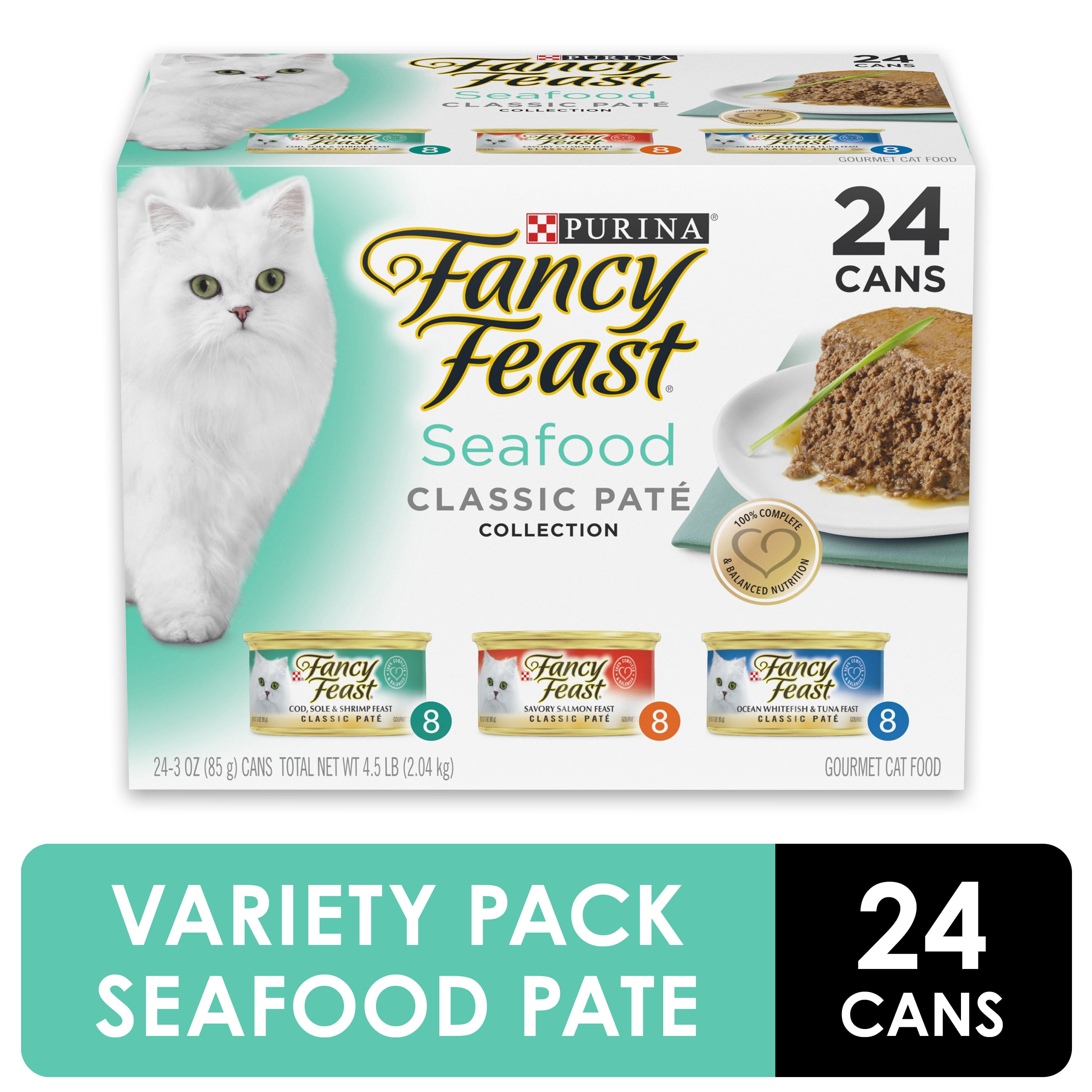 24 Pack) Fancy Feast Grain Free Pate 
