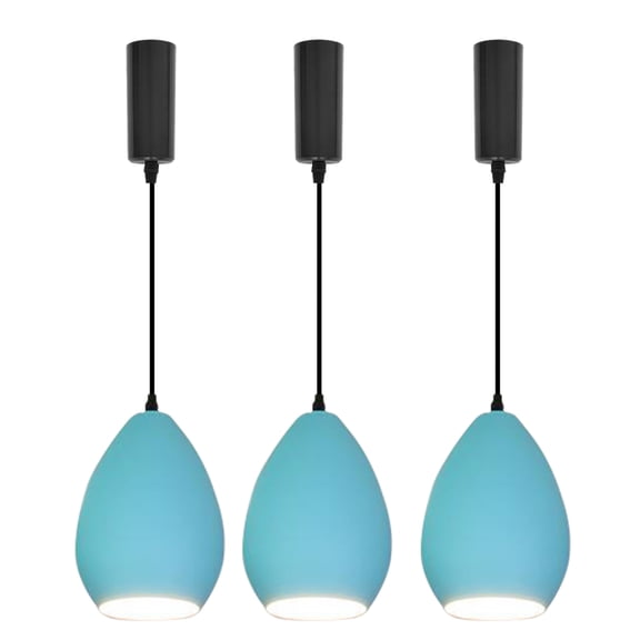 Kiven H Track Pendant Lightning,Adjustable Cord Length,Industrial H Track Lighting Pendant Lights with Iron Shade, 3 Lights