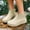 White, variant on Women's Short Ankle Rain Boots Flexible Rubber Slip On Solid Neutral Shades for Garden Maintenance Rainy Daily Errands White 40