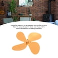 thumbnail image 4 of 4 Blade Aluminum Alloy Fireplace Fan Blade Replacement For Stove Fan Accessories, Improve Heating Efficiency, Easy Installation, Widely Compatible, 4 of 8