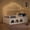 White, variant on MODERNLUXE Twin Bed Frame with LED lights, Wood Montessori Floor Bed with Roof,Guardrails, Drawers & Cubby for Boys Girls,Natural
