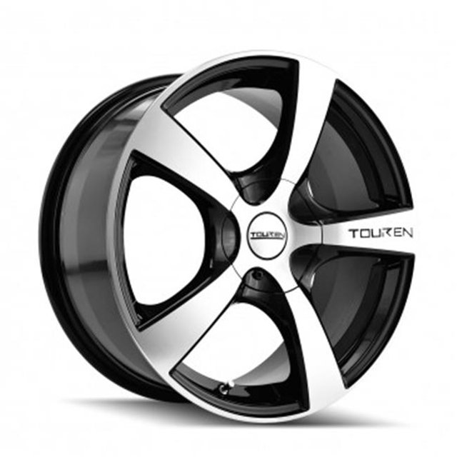 Touren 3190-8809M 5-112- 5-120 PCD Tr9 Face Usinée Noire et Roue à Lèvres Usinée