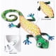 thumbnail image 4 of Decoración de pared de Gecko de metal, 2 piezas de escultura de pared de Gecko colgante, decoración de arte de pared de metal para exteriores e interiores, para patio, porche, hogar, patio, céspe, 4 of 5