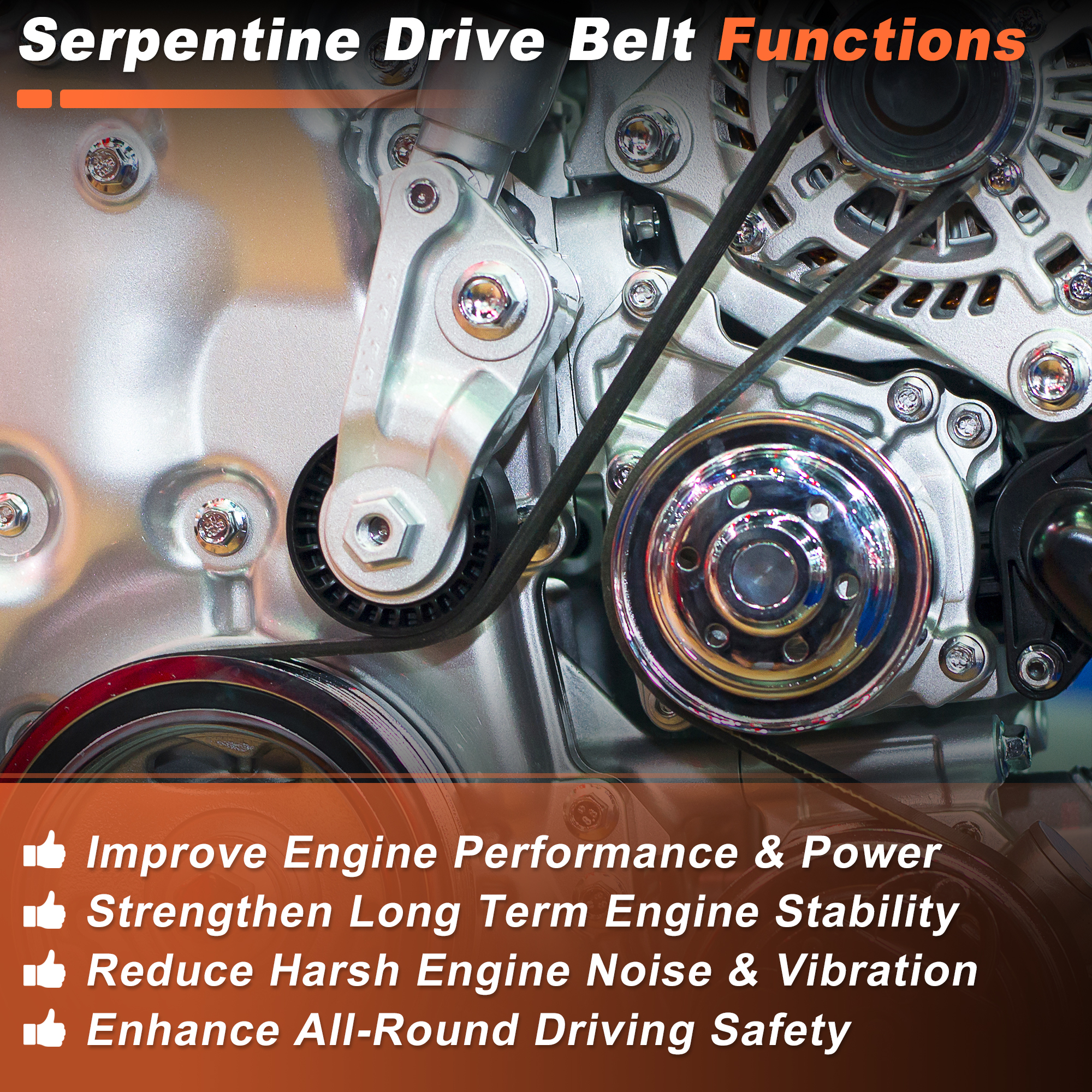 Unique Bargains 1060485 6PK1232 Serpentine Drive Belt for Toyota Corolla Matrix