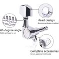 thumbnail image 3 of 6pcs Guitar String Tuning Pegs 3l3r Chrome Tuners Guitar Machine Heads For Electric Guitar, 3 of 5