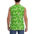 thumbnail image 4 of Balery Green Cucumber Camisetas sin mangas para hombre, absorbe la humedad y protege contra el mal olor.-Large, 4 of 7
