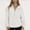 White#03, variant on Yteetum Zip Up Hoodies Jackets for Women, Oversize Quarter Zipper Turn Down Collar Hooded Jacket Coat Womens Casual Solid Half Zip Lapel Long Sleeve Hoodless Sweatshirt Jackets Top Fall Clothes