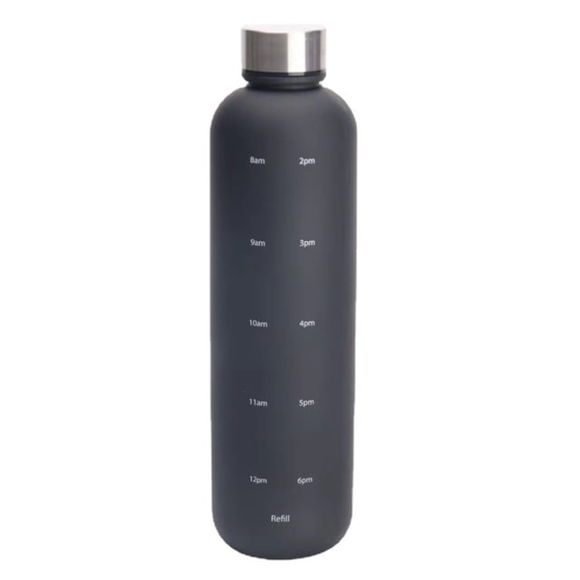 Botella de agua motivacional de 1000 ml con marcador de tiempo, botella de agua reutilizable Tritan